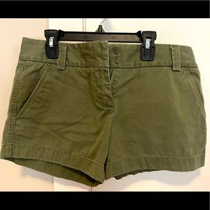 Army Green J Crew Chino shorts sz 4